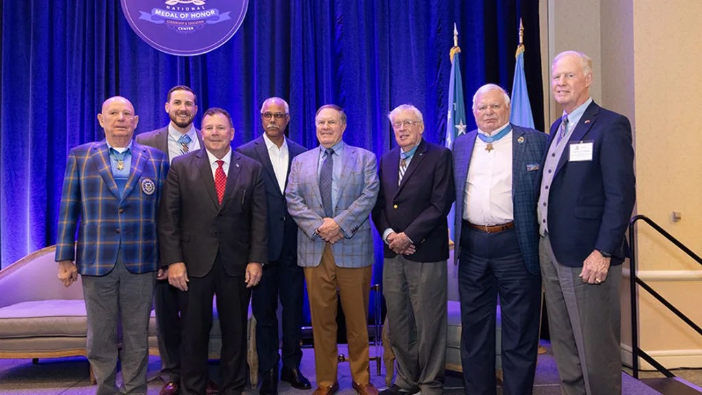 Bill Belichick and national metal honor recipients